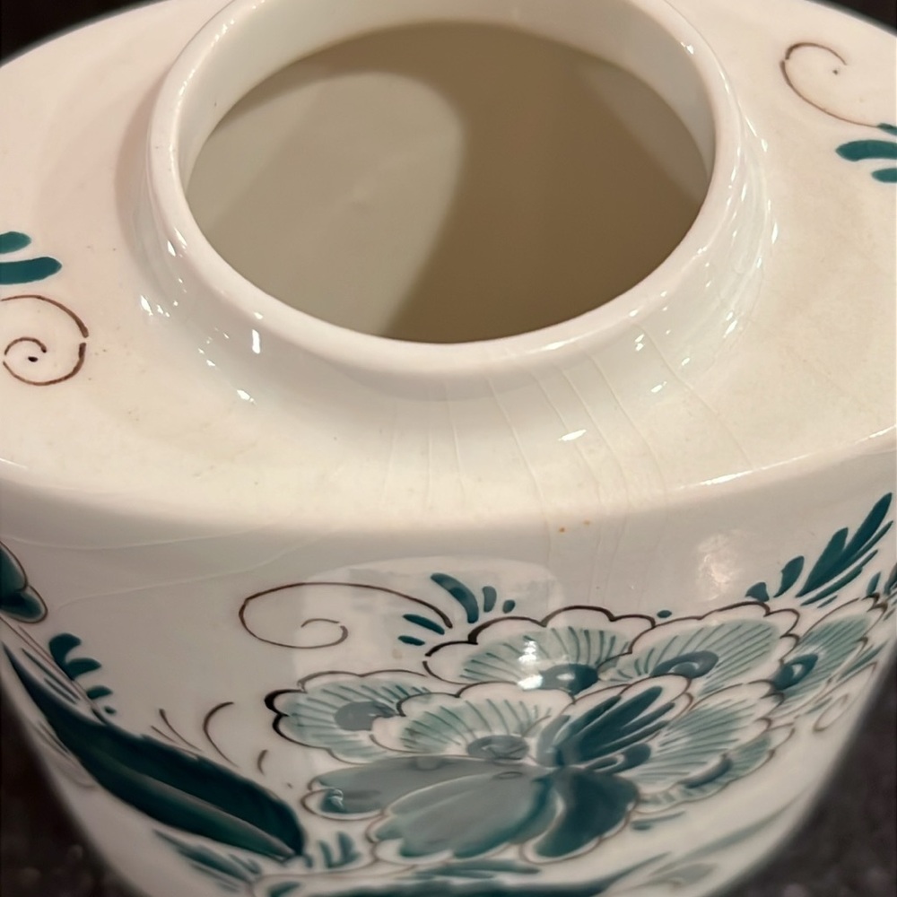 Delft Holland Mini Ginger Jar Green and Ivory - Picture 10 of 11